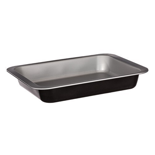 MOLDE RECTANGULAR 28X22CMS CROMADO/NEGRO